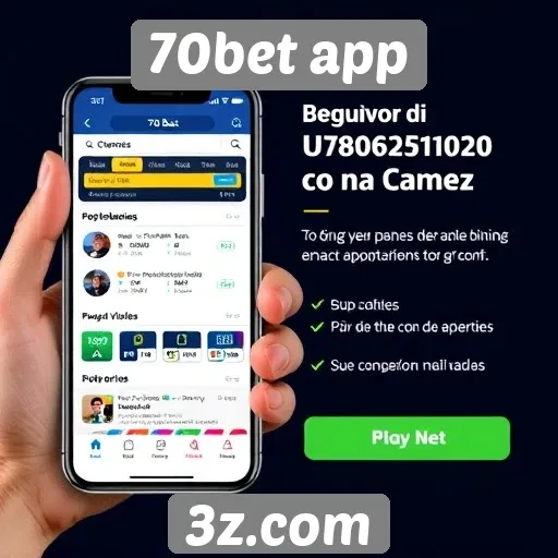 Plataforma 70bet app destaca promoções e bônus atrativos